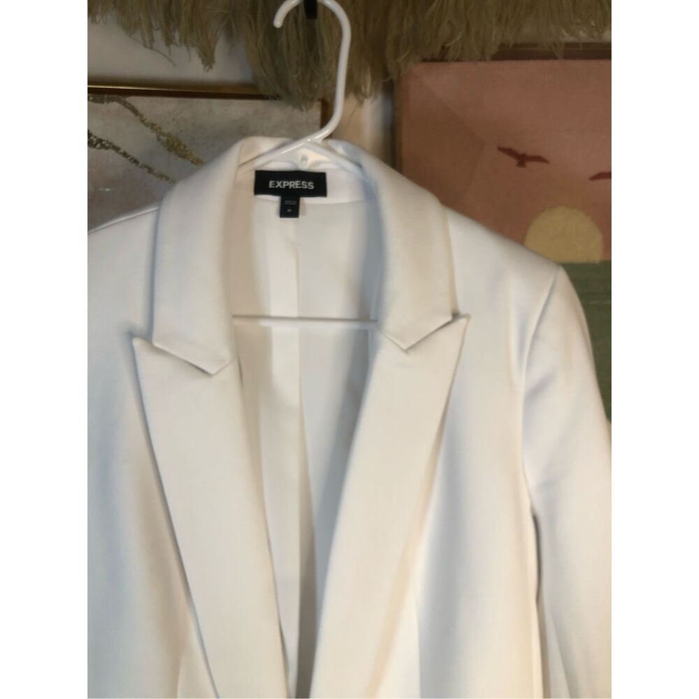 Express Womens Lined Notch Lapel Open Front Blaze… - image 3